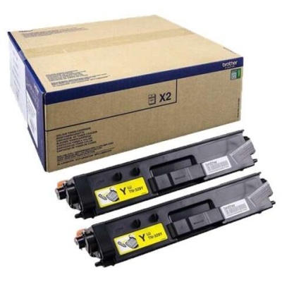 Cartucho de toner amarelo Brother TN-236Y e caixa de papelão