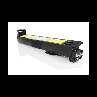 Cartucho de toner amarelo preto em fundo branco