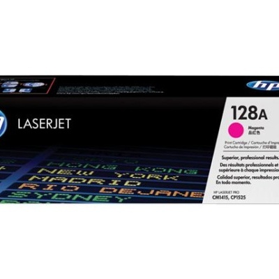 Embalagem de toner HP LaserJet 128A magenta