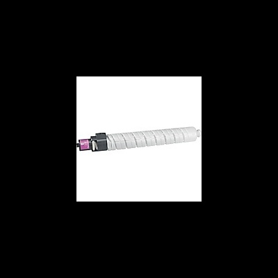 Toner de impressora fotocopiadora cilíndrico branco com ponta preta e roxa