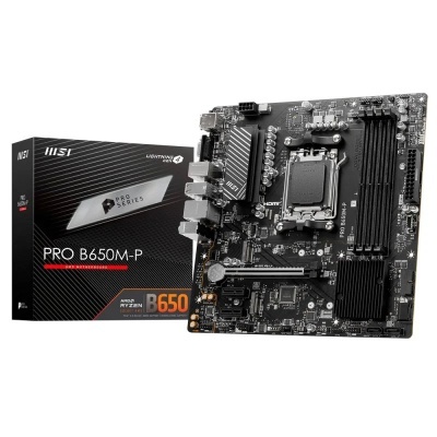 Placa-mãe MSI PRO B650M-P com embalagem preta