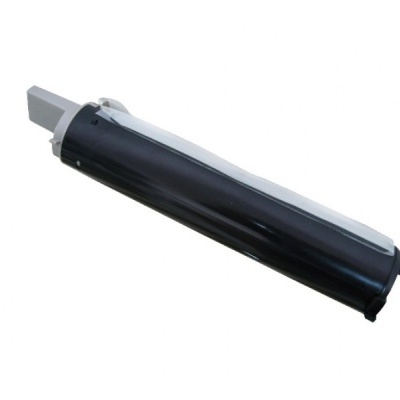 Toner preto cilíndrico para impressora com peça cinzenta na extremidade