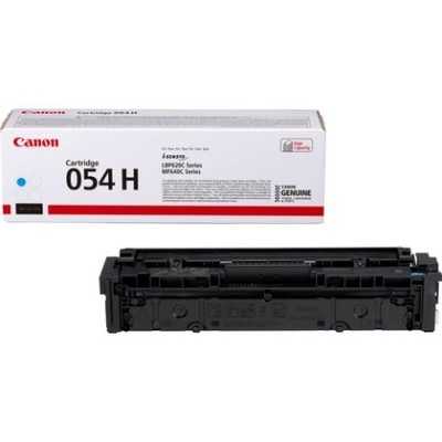 Toner Canon 054 H preto com embalagem branca e vermelha
