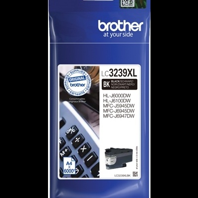 Embalagem azul de tinteiro Brother LC3239XL preto para impressoras específicas