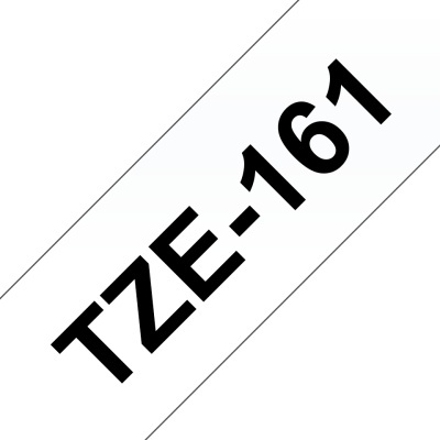 Etiqueta branca com texto preto TZE-161