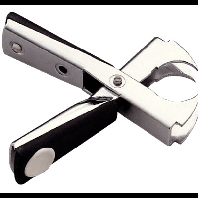 Alicate preto com lâminas de metal para abrir latas