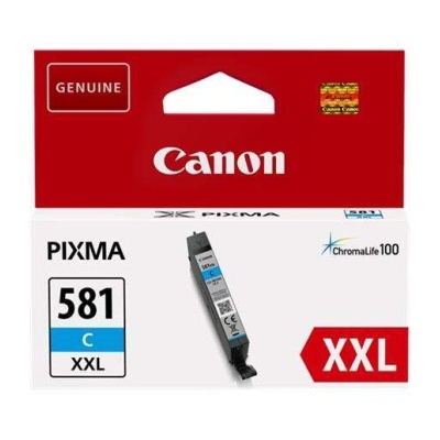 Embalagem de tinta Canon PIXMA 581 C XXL azul ciano