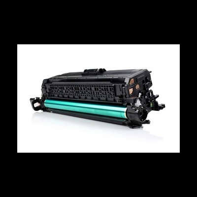 Cartucho de toner preto para impressora com rolo verde em fundo branco