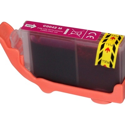 Cartucho de tinta Canon magenta com etiqueta PULL