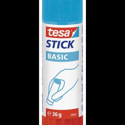 Cola em stick tesa basic com tampa azul e base vermelha