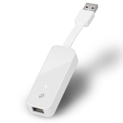 Adaptador de rede USB para RJ45 branco com indicador luminoso