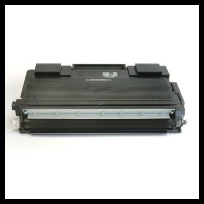 Toner de impressora preto sobre fundo branco