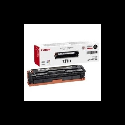 Cartucho de toner Canon 731H preto com caixa branca e vermelha