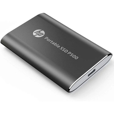 Dispositivo portátil HP Portable SSD P500 cinza escuro com conector USB-C