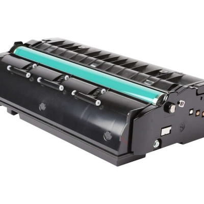 Toner preto de impressora com cilindro verde