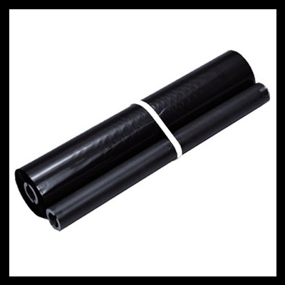 Rolos de sacos plásticos pretos enrolados