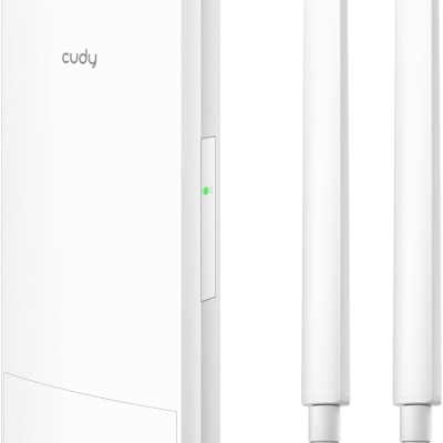 Roteador Wi-Fi branco Cudy com duas antenas destacadas