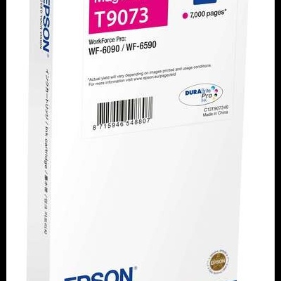 Embalagem branca de tinta Epson XXL Magenta T9073 para impressoras WorkForce Pro