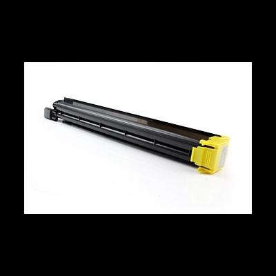 Cartucho de toner preto com extremidade amarela