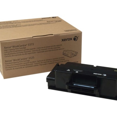 Cartucho de toner preto Xerox com caixa de cartão castanha