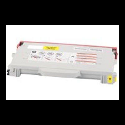 Cartucho de tinta amarela para impressora com instruções no rótulo