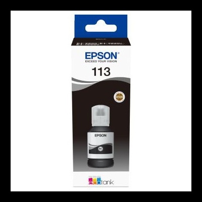 Embalagem de tinta Epson 113 com frasco preto