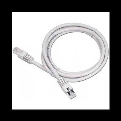 Cabo de rede ethernet branco com conectores RJ45