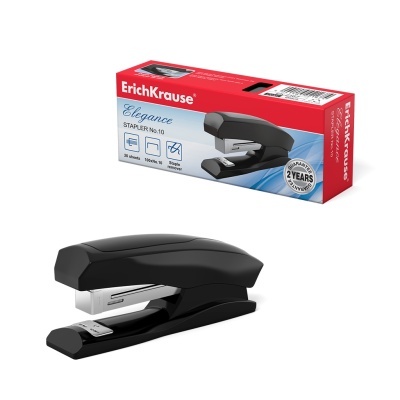 Agrafador preto ErichKrause Elegance com caixa