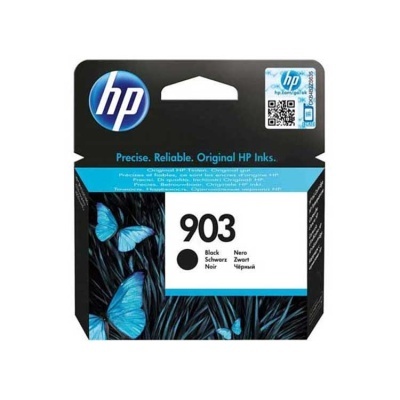 Embalagem de tinteiro HP 903 preto com borboletas azuis