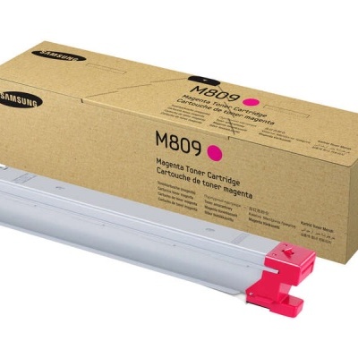 Cartucho de toner magenta Samsung M809 com embalagem castanha