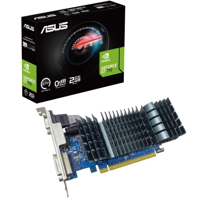Placa gráfica ASUS GeForce GT 710 com caixa preta