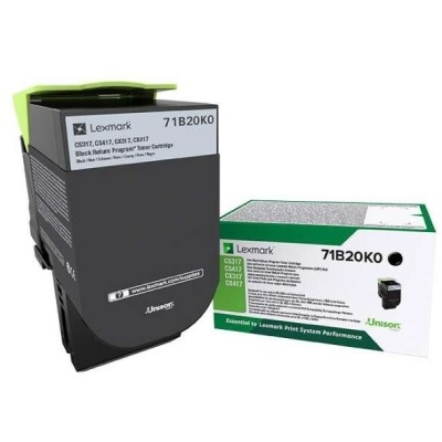 Cartucho de toner preto Lexmark com embalagem