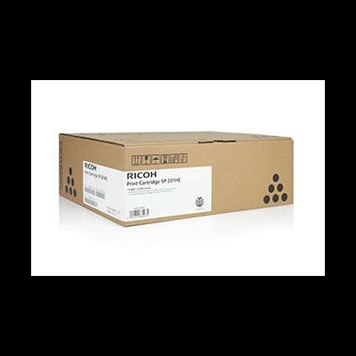 Caixa de toner Ricoh SP 201HE em fundo branco