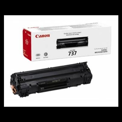 Toner preto Canon Cartridge 737 com caixa branca e vermelha