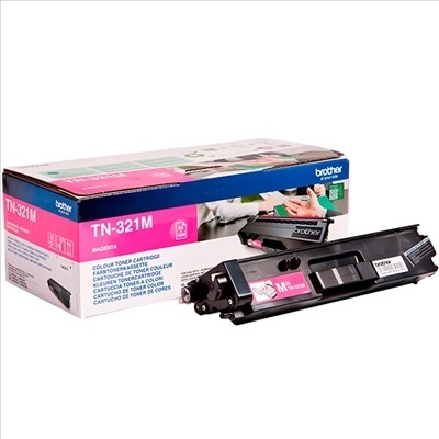 Cartucho de toner Brother TN-321M magenta com embalagem