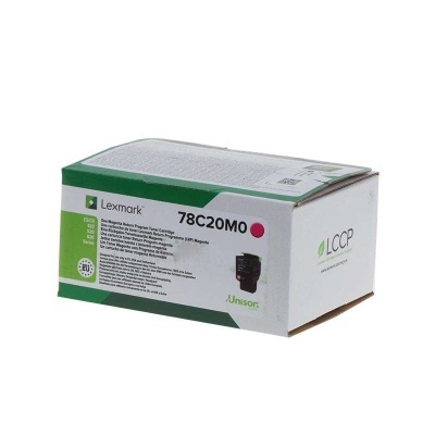 Caixa de toner Lexmark modelo 78C20M0 magenta para impressora