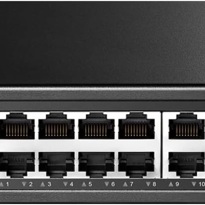 Comutador de rede Cudy 16 portas RJ45 preto