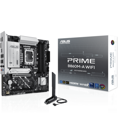 Placa-mãe ASUS Prime B860M-A WiFi com caixa e antena