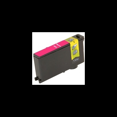 Cartucho de tinta preto e magenta para impressora com etiqueta e texto PULL