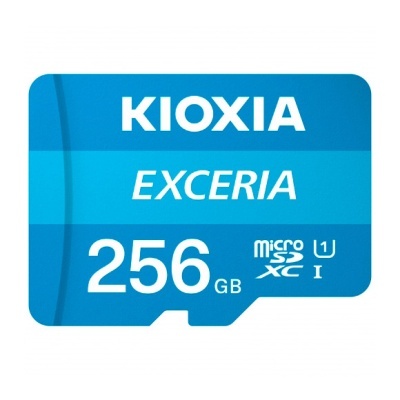 Cartão de memória microSD azul KIOXIA EXCERIA 256 GB