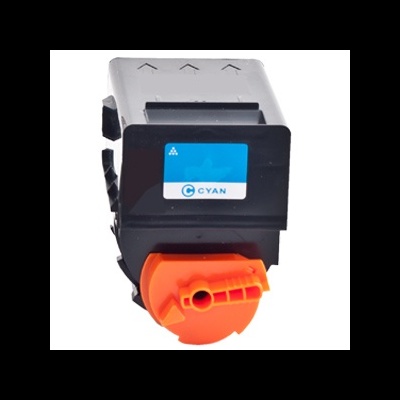 Cartucho de tinta ciano para impressora com tampa protetora laranja