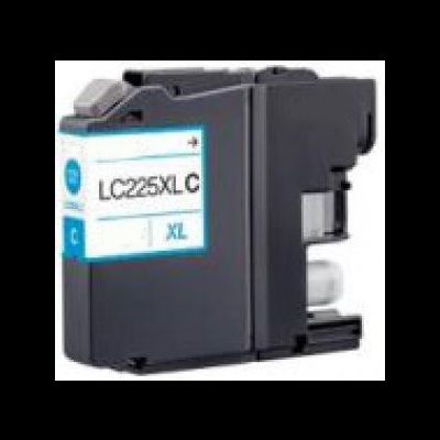 Cartucho de tinta preto com etiqueta azul e branca LC225XLC