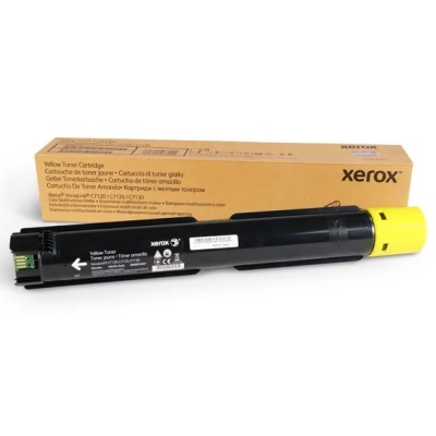 Cartucho de toner amarelo Xerox com caixa castanha