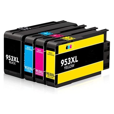 Conjunto de quatro tinteiros de impressora coloridos 953XL