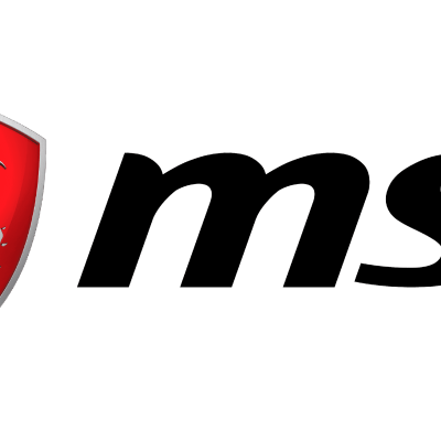Logótipo da MSI com escudo vermelho e dragão branco e texto preto