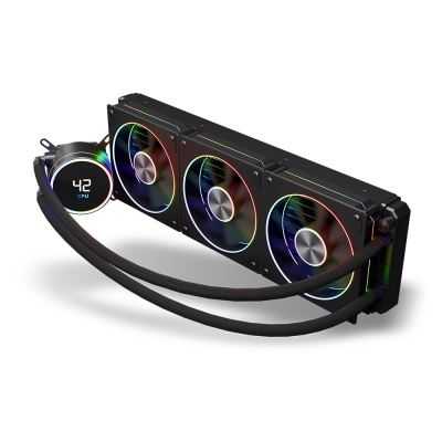 Cooler de PC com ventoinhas RGB e indicador digital