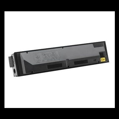 Cartucho de toner preto com detalhes e desenhos técnicos