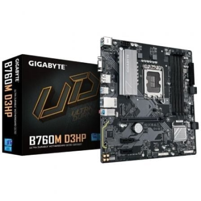 Placa-mãe Gigabyte B760M D3HP com caixa preta