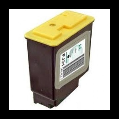 Cartucho de tinta amarelo com rótulo e código de barras