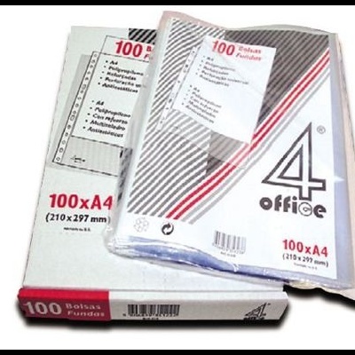 Pacote de bolsas transparentes para documentos A4 4office